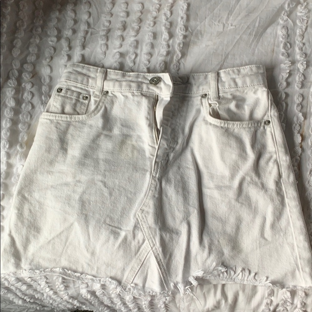 White Jean Skirt - Urban Outfitters